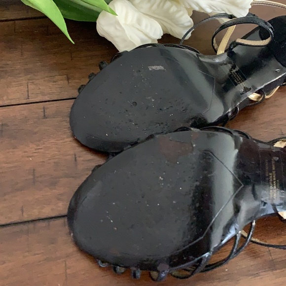 Sam Edelman Womens Harlette Stappy High Heels Gold and Black 7.5 - Picture 4 of 4